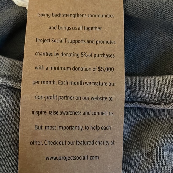 NWT Urban Outfitters Project Social T Soft Gray Top - Picture 8 of 9